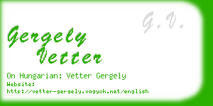 gergely vetter business card